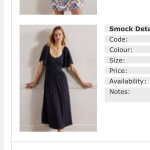 Boden smocked detail jersey maxi dress